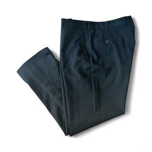 Horst Düsseldorf Men’s Dress Pants • Charcoal Gray Wool Blend • Sz 38 Flat Front